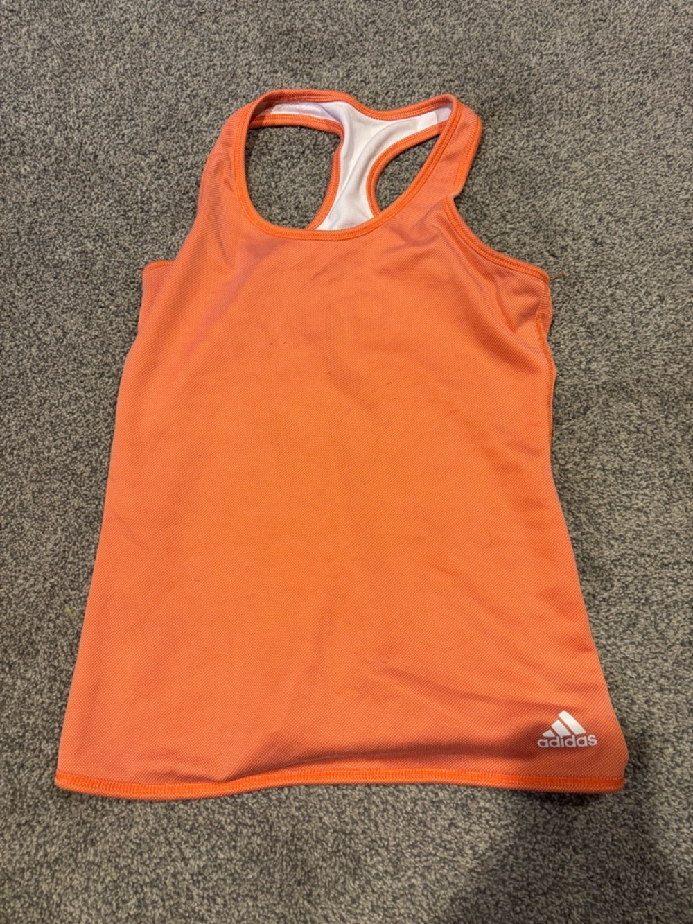 adidas Orange Racerback Tank with White Lining